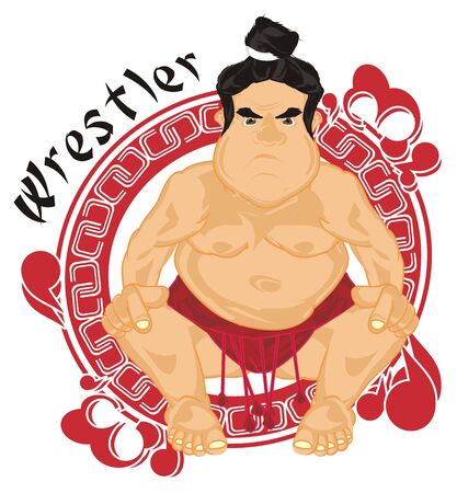 sumo wrestler and iconの写真素材