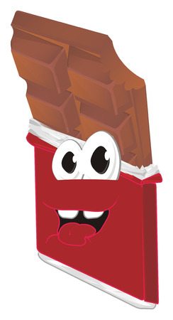 funny bitten chocolateの写真素材