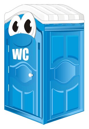 happy blue bio toiletの写真素材