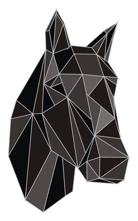 papercraft head of horseの写真素材