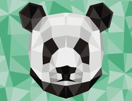 papercraft head of pandaの写真素材