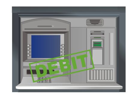 ATM and debit screenの写真素材