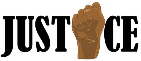 Fist and word justiceの写真素材