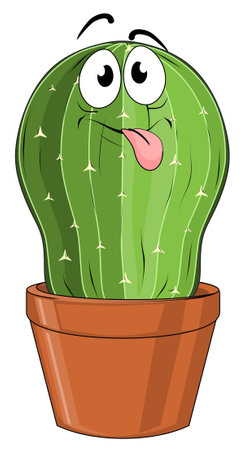 crazy cactus with tongueの写真素材