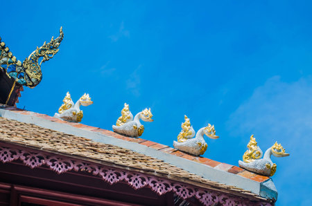 Work from the roof of a church in chiang mai の写真素材
