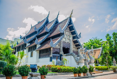 Church of wat chedi luang art lanna thai 
