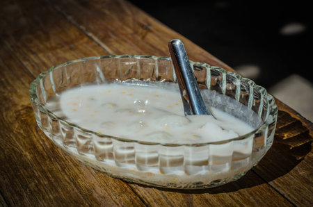 One of thai art and culture is thai dessert の写真素材