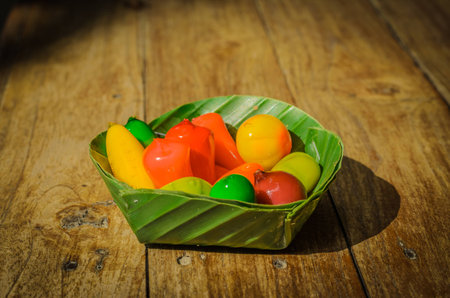 One of thai art and culture is thai dessert の写真素材