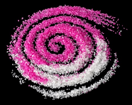 Mineral salt two color on black background
