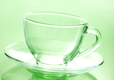 Kitchen utensil glass cup with reflectionの写真素材