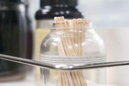 plastic toothpick caseの写真素材