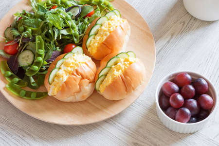 Delicious sandwich with Egg salad