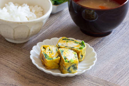 fried eggs of Japanese style breakfast