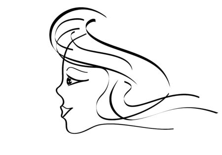 Portrait of young woman. Vector-Illustration.のイラスト素材