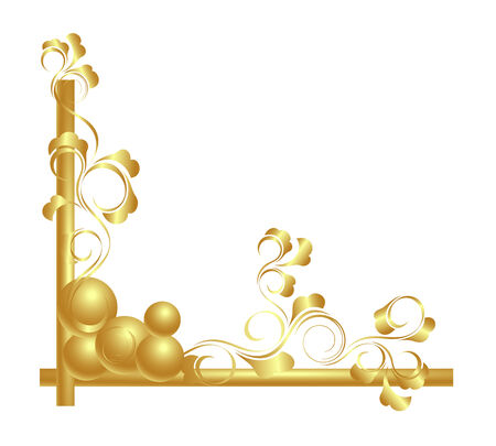 Design elements in gold. Vector-Illustration.のイラスト素材