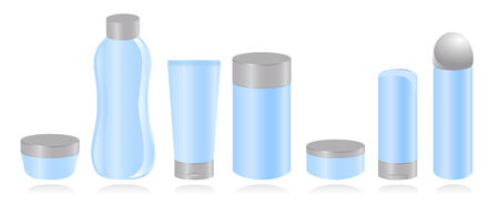 Set of cosmetic container templates. Vector-Illustrationのイラスト素材