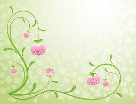 Clover ornament. Background for design. Vector-Illustration.のイラスト素材
