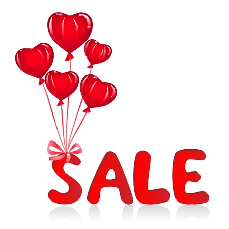 Sale message with ballons. Vector-Illustrationのイラスト素材