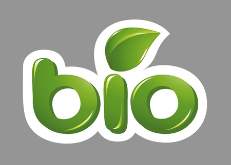 Bio sign with leafsのイラスト素材