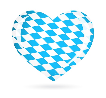 Bavaria flag as Heart iconのイラスト素材
