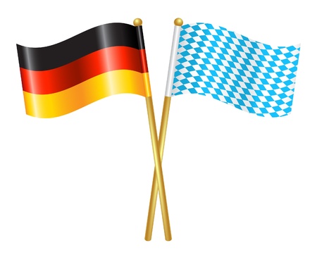 Germany and Bavaria flags iconのイラスト素材