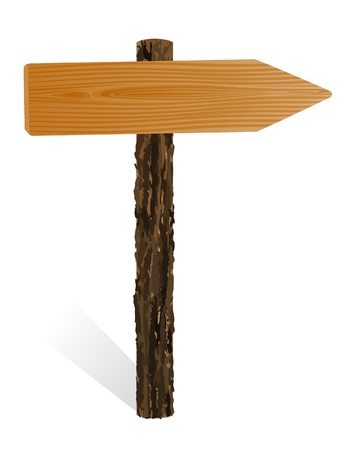 Blank wooden pointer, sign boardのイラスト素材