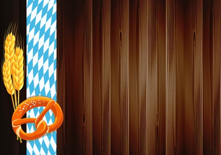 Oktoberfest celebration design with old wood textureのイラスト素材