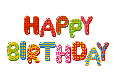 Happy Birthday lettersのイラスト素材