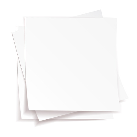 Stack of white papers on white のイラスト素材