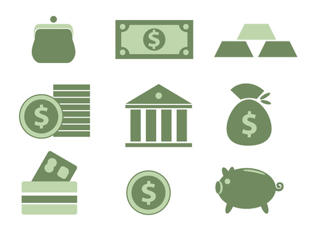 Finance and money icons setのイラスト素材