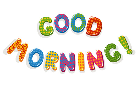 Good Morning lettersのイラスト素材