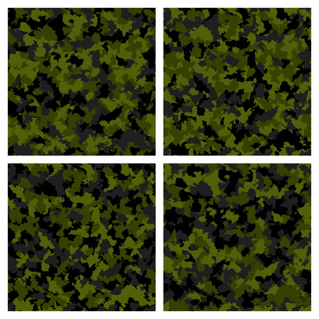 Set of seamless camouflage patternのイラスト素材