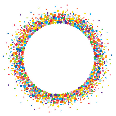 Confetti round frameのイラスト素材