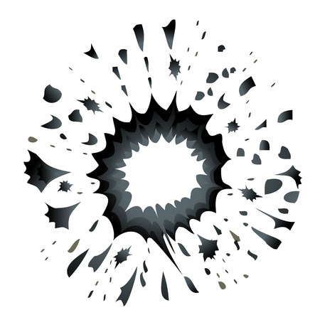 Black explosion in comic styleのイラスト素材