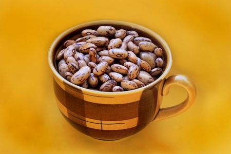 Haricot in a cup の写真素材