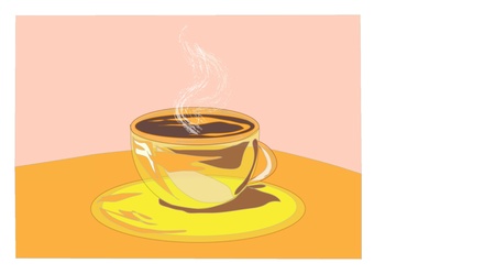 Cup of hot coffeeのイラスト素材