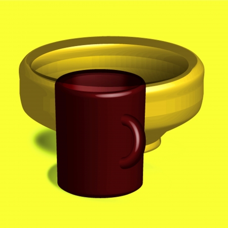 Mug and bowl  Vector illustration のイラスト素材