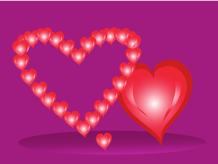Three hearts by St  Valentine s Dayのイラスト素材