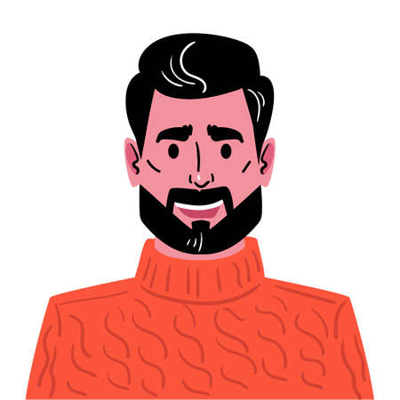 Portrait of a young man with a fashionable haircut