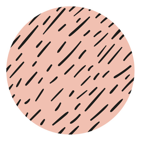 Set of round abstract shapes, backgrounds, patterns, icons for social networks. Drawn doodle shapes, curves, lines, spots, drops. Fashionable modern trend. Vector illustration.のイラスト素材