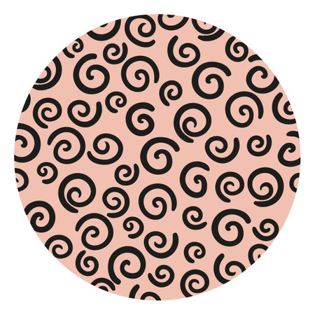 Set of round abstract shapes, backgrounds, patterns, icons for social networks. Drawn doodle shapes, curves, lines, spots, drops. Fashionable modern trend. Vector illustration.のイラスト素材