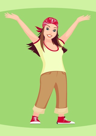 Smilling girlのイラスト素材