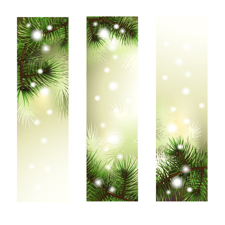 Christmas green bannerのイラスト素材