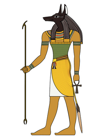 Egyptian ancient symbol, isolated figure of ancient egypt deitiesのイラスト素材