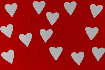 background of red and white hearts. Valentine's Day, Valentine's Day. Wedding