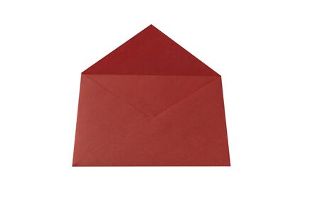 red envelope on a white background. A gift for loved ones. Envelope for money.の写真素材