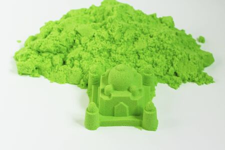 Kinetic sand. Fine motor skills, creativity, games for children entertainmentの写真素材