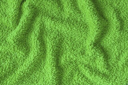Soft terry cotton towel. Bath towel. Personal hygiene items.の写真素材