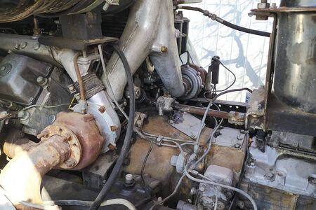 Different parts of a big truck. Car repairの写真素材