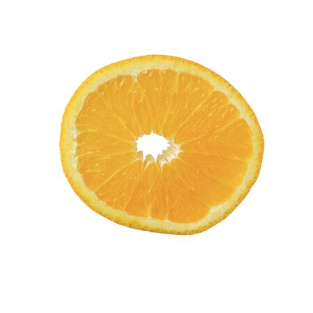 Ripe juicy orange isolated. Citrus fruit. Vitamins and Food for Vegetarians.の写真素材
